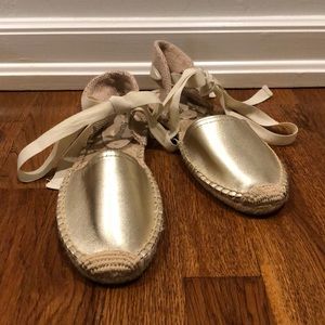 Metallic Gold Soludos Espedrilles
